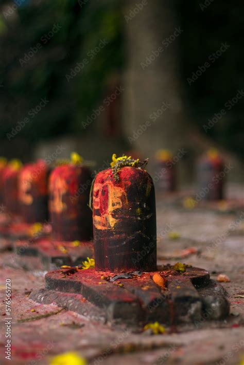 Shiva Lingam at a shrine Stock Photo | Adobe Stock