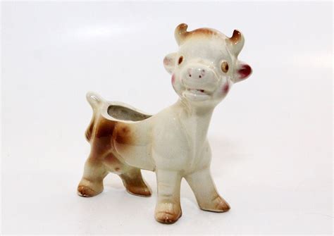 Vintage MCM Rempel Milky The Cow Planter Ceramic Planter Figurine 5