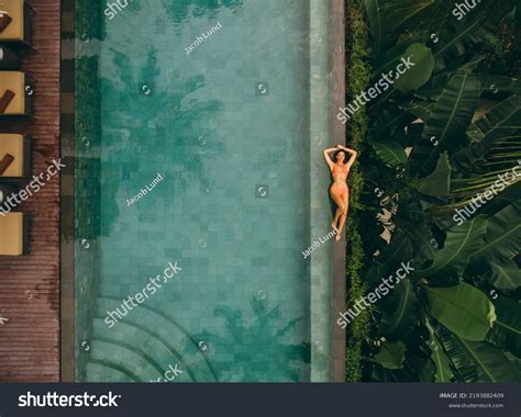 Aerial View Young Woman Lying On Stock Photo 2193882409 | Shutterstock