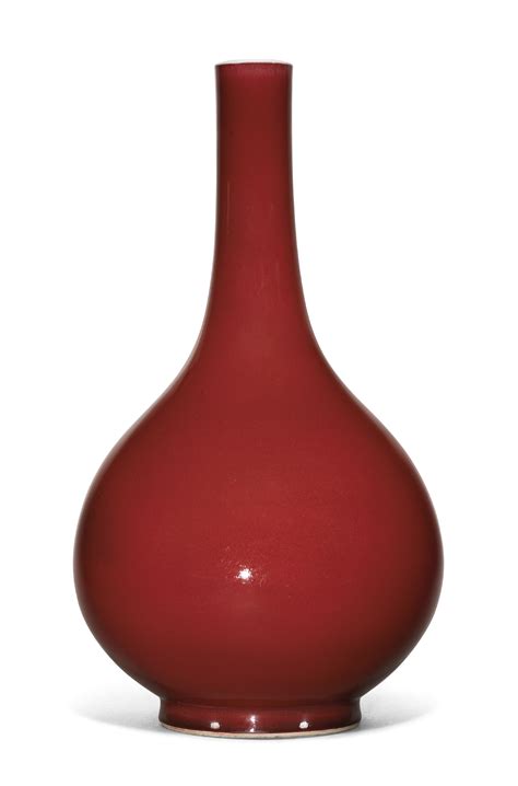 A Large Red Glazed Pear Shaped Vase