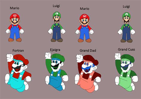 Mario And Luigi With Fortran And Grand Dad By Abbysek On Deviantart