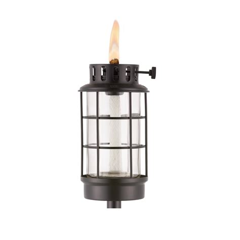 Tiki Tiki Convertible Lantern Outdoor Torch Black Metal