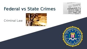 Federal vs State Crimes PPT by Miss S Social Studies | TpT