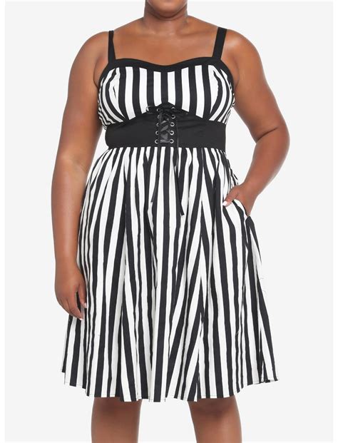 Black And White Stripe Corset Dress Plus Size Hot Topic