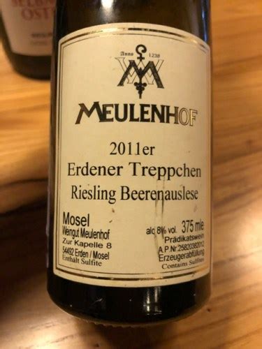 Meulenhof Erdener Treppchen Riesling Beerenauslese Vivino Us