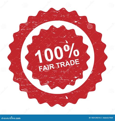 100 Fair Trade Stamp Stock Illustration Illustration Of Fair 183139216