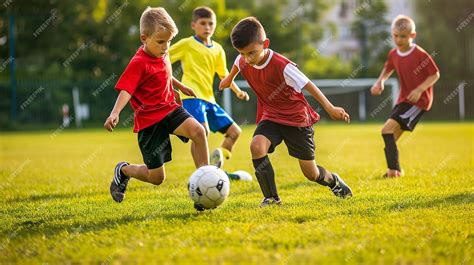 Premium Photo | Football soccer training for kids children football