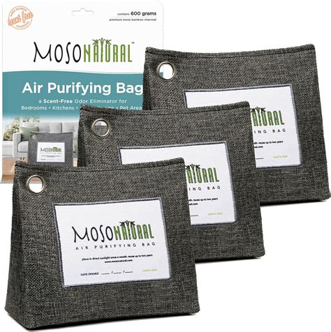 Breathe Green Charcoal Odor Eliminator Bags 10 Pack Activated Bamboo Charcoal