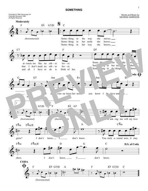 Something By The Beatles Sheet Music For Easy Lead Sheet Fake Book At