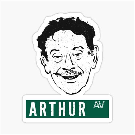 Arthur Spooner Arthur Avenue Street Sign Distressed Sticker For