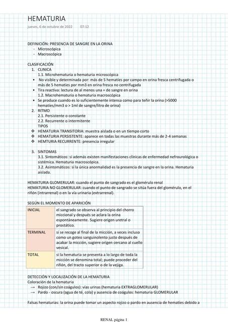 Hematuria KEITLIN CAYLLAHUA UDocz