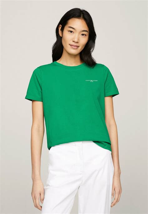 Tommy Hilfiger Mini Logo T Shirt Basic Olympic Green Grün Zalando Ch