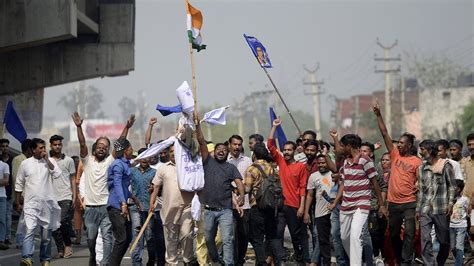 Eight Dead In Massive India Caste Protests Bbc News