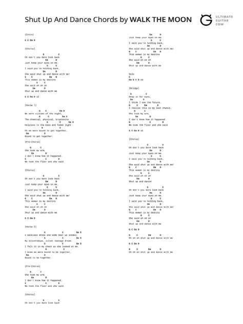 Shut Up and Dance Chords | PDF
