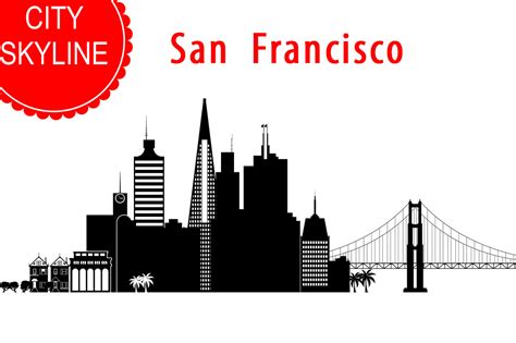 San Francisco Vector California Usa Skyline Svg Png  Eps Ai Dxf