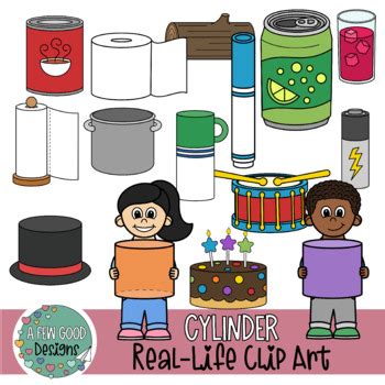 Cylinder Real-Life Shape Clip Art by A Few Good Designs by Shannon Few