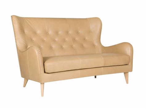 High Back Tufted Leather Sofa | Baci Living Room