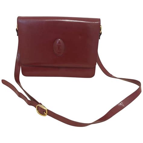 Cartier Vintage Burgundy Flap Shoulder Bag Cartier Tlc Atelier Yuwaciaojp