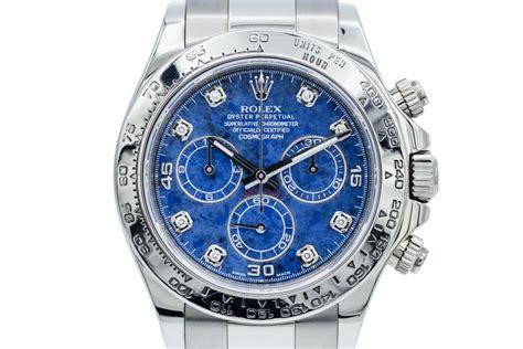 Rolex Cosmograph Daytona 40mm 18ct White Gold Oyster Sodalite Dial