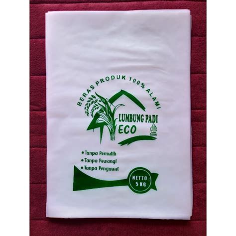 Jual Plastik Beras Sablon Kemasan Kg Isi Lembar Shopee Indonesia