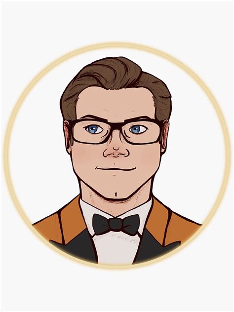 "Eggsy Kingsman: Golden Circle " Sticker for Sale by Roar-MBOD | Redbubble