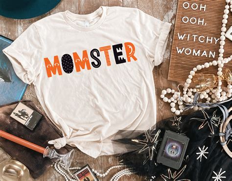 Momster Shirt Halloween Mom Shirt Funny Halloween Shirts Etsy