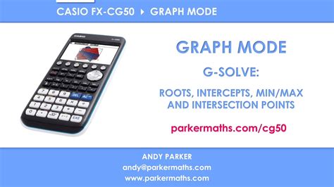 Casio FX-CG50 Graphic Calculator » Graphing » G-Solve - YouTube