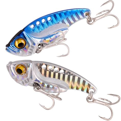 1 P S Inverno Metal Vib Spinner Colher Isca De Pesca 3g 7g 10g 15g 20g