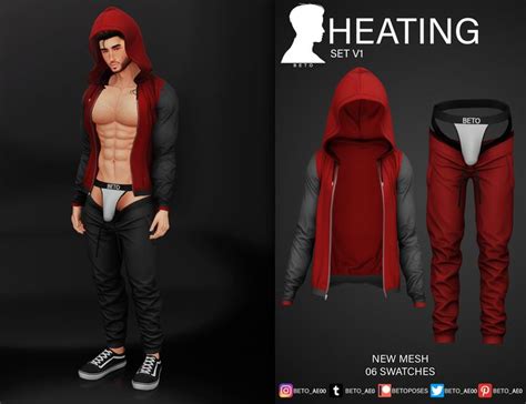 Heating Set V Beto Sims Men Clothing Sims Male Clothes Sims