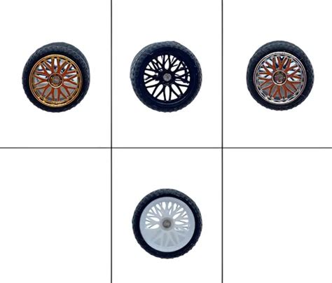 Llantas De Goma Lote 4 Pares Custom 1 64 Para Hot Wheels Dorado