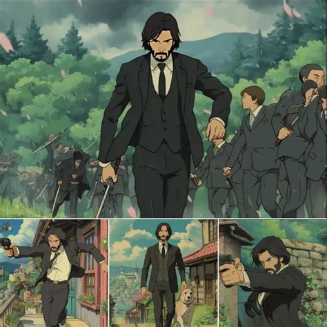 John Wick Ghibli Style Gag