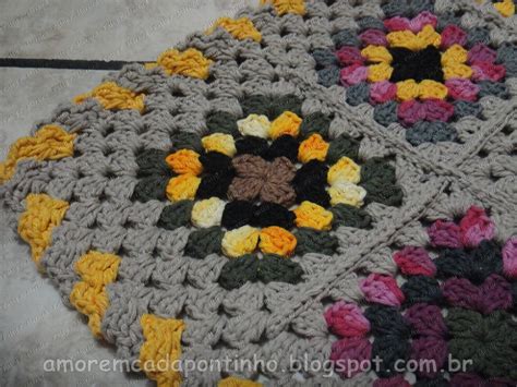 Tapete Retangular Granny Square Amor Em Cada Pontinho