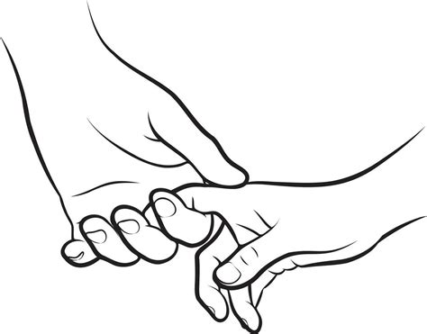 Couple Holding Hands Line Drawing Vector Art At Vecteezy