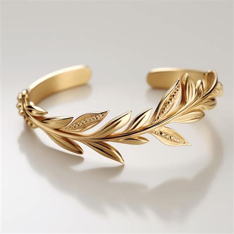 Premium Photo | Golden Laurel Leaf Elegance