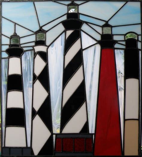 North Carolina Lighthouse Stained Glass Stained Glass Stained Glass Diy Stained Glass Window