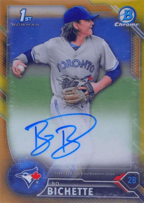 Bo Bichette 2016 Bowman Draft CDA BOB Chrome DP Auto Gold Refractor