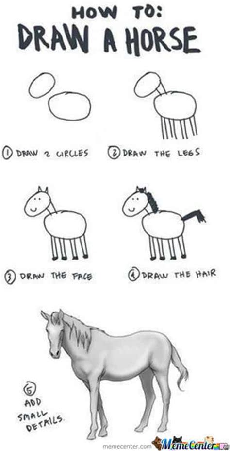 Horse Drawing Meme Template