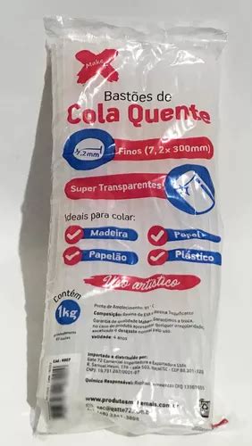 10kg Refil Cola Quente Transparente 11mm Grossa Parcelamento Sem Juros