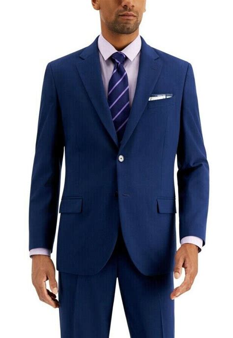 Nautica Men S Modern Fit Bi Stretch Suit Seperate Jacket Blue Size