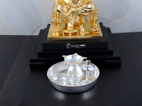 Goldgiftideas Inch Silver Plated Pooja Thali Set Pooja Thali