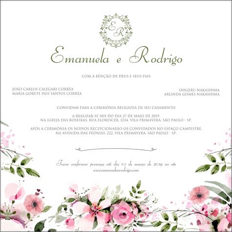 Textos Para Convites De Casamento Floral Border Border Design Place