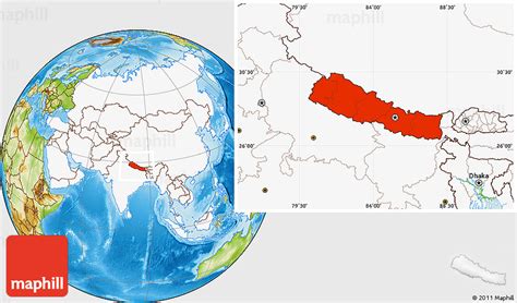 Nepal Location On World Map - Map