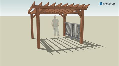 Pergola With Sloped Roof 3D Warehouse