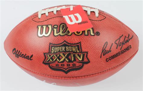 Kurt Warner Signed Super Bowl XXXIV Logo Official NFL Football ...