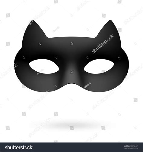 Black Cat Masquerade Eye Mask Vector Stock Vector (Royalty Free ...