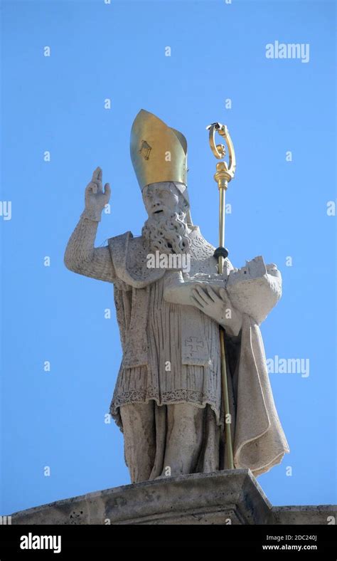 St. Blaise patron of Dubrovnik Stock Photo - Alamy