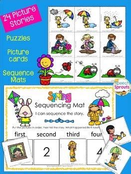 Spring 3 4 Step Sequencing Picture Card Activities With Story Retell