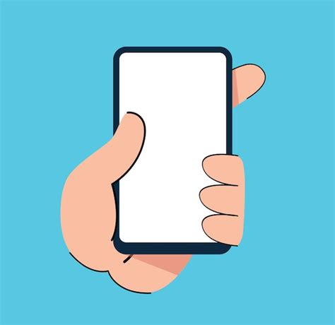 Premium Vector Hand Holding Smartphone Cartoon Doodle