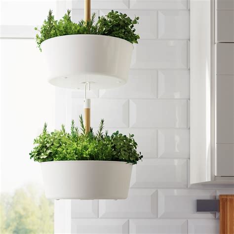 Bittergurka Hanging Planter White Ikea