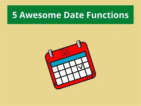 awesome date functions  excel computergaga